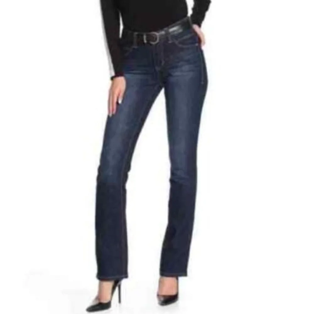 JAG DARK BLUE MID RISE BOOT LEG JEANS SIZE 4 - Picture 11 of 11